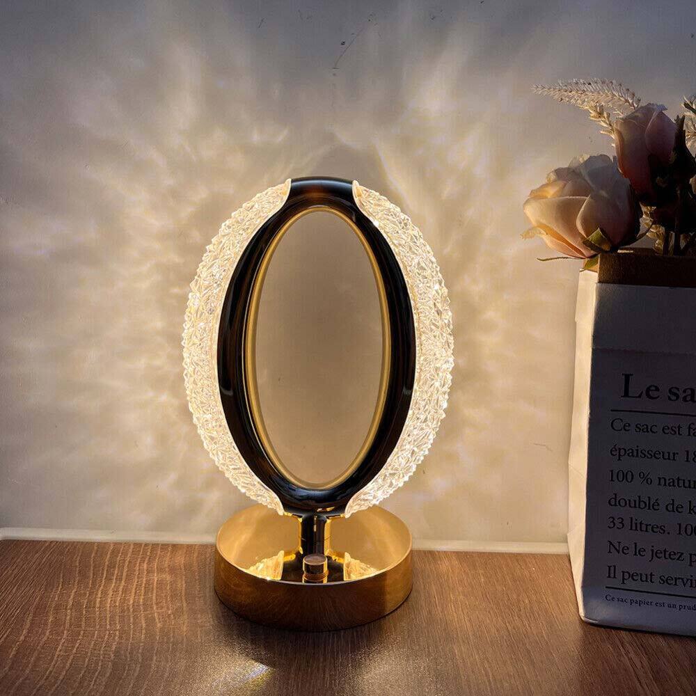 Lampe De Bureau LED Ovale, Lampe De Chevet Moderne à Intensité Variable – Design épuré