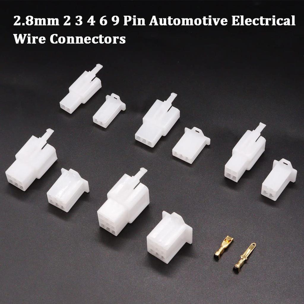 432-teiliges Kfz-Elektrikdraht-Steckverbinder-Set 2,8 mm 2 3 4 6 9-polig Kfz-Elektrikdraht Stecker Buchse Stecker und Pin-Header Crimp-Draht