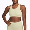 Nike Swoosh Medium Support One-Piece Padded Solid Logo Sports Bra Women Underwear Light-Olive-Green BV3637-371
