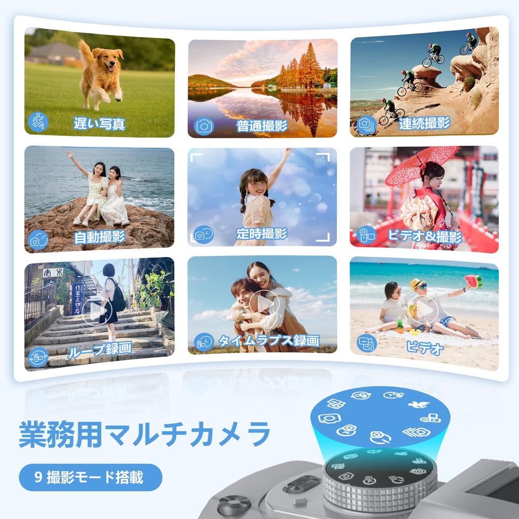 Digital Camera WIFI Transfer AF 12x Optical Rotating IPS 64GB SD Card Lightweight and Vlog Use 4K, 75MP, Function, Autofocus, Zoom, 180-Degree