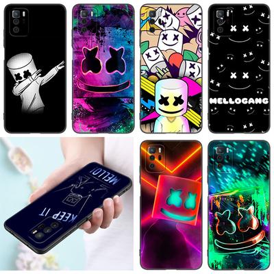 DJ Marshmallow Phone Case For Xiaomi Redmi Note 7 8 9 10 Lite 11 11E 11T 12 Pro 11S 4G 10T 5G 8T 9S 10S Soft TPU Black Cover