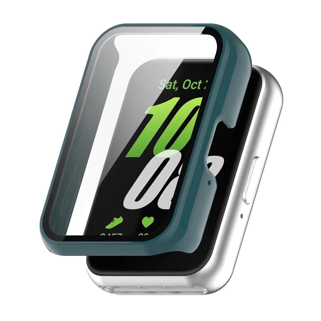 Glass+Case for Samsung Galaxy Fit 3 Accessories 2024 All-around Anti-scratch PC Frame Screen Protective Bumper Galaxy Fit3 Cover