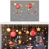 PVC Christmas Window Stickers Featuring Snowflakes and Balls for Seasonal Home Decoration on Windows and Walls