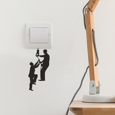 Busy Workers Bedroom Living Room Porch Switch Pasted Home Beautification Wall Stickers