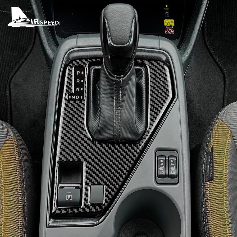 For USDM For Subaru Crosstrek Impreza 2025 Real Soft Carbon Fiber LHD Sticker Car Gear Shift Panel Interior Trim Accessories