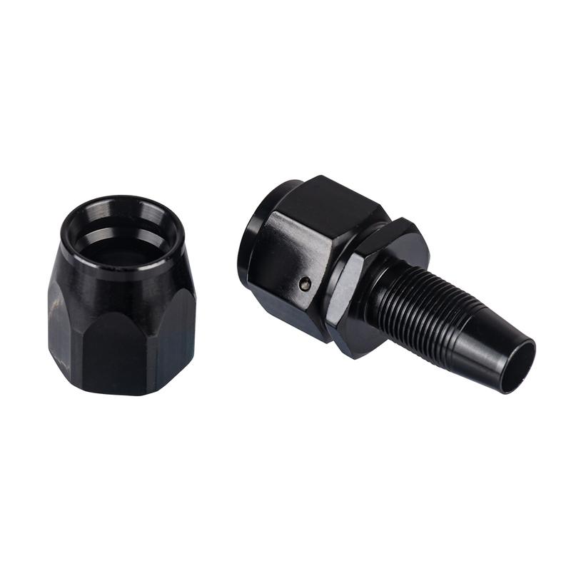4/6/8/10/12 AN Hose Ends Fitting Aluminium Black AN Fittings Adapter Oil Fuel Pipe Reusable Fitting End 0/45/90/180 Degree