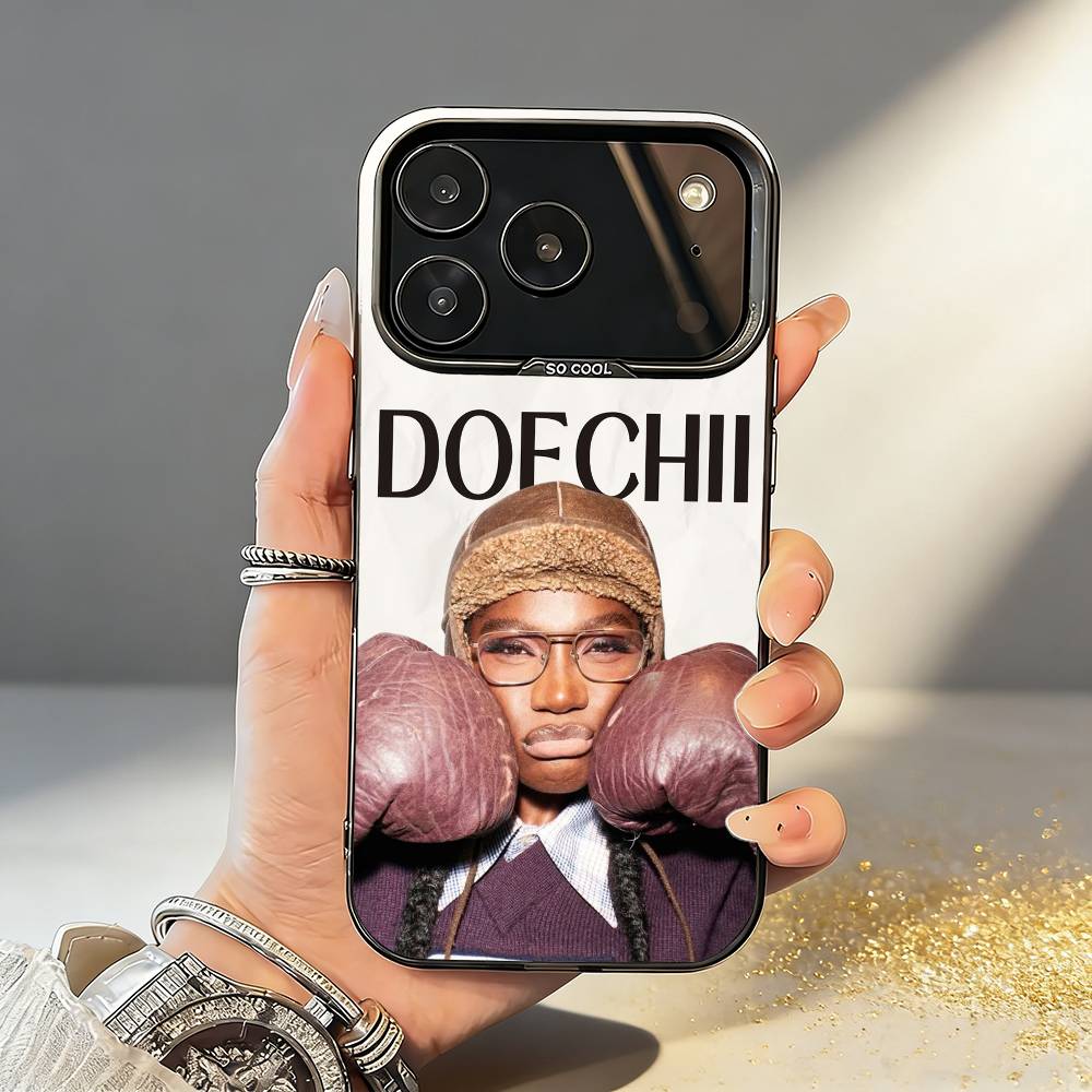 

Rapper D-Doechii Phone Case For iPhone17,16,15,14,13,12,11,Pro,MAX Gray Matte Silicone Black Cover iPhone13