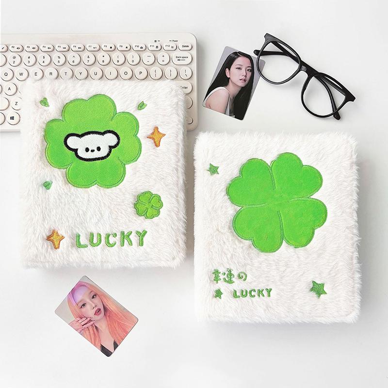 A6 Binder Lucky Plush Album Kpop Idol Photocard Holder Kawaii Plush Bindering Photocards Collect Books School Stationery