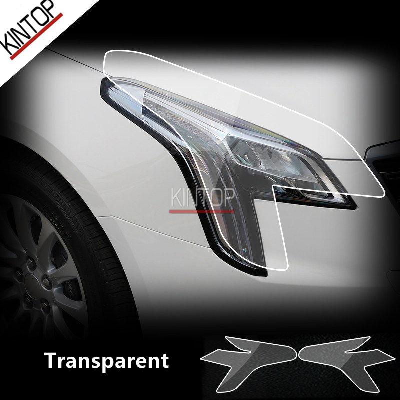 For CADILLAC XTS 2018 TPU Transparent Headlight Protective Film, Headlight Protection,Film Modification,Accessories Refit