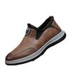 Frühling Herbst Herrenschuhe Herren Leder Plateau Slipper Herren Casual Atmungsaktiv Original Nähschuhe für Herren Outdoor Laufschuhe