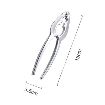 Multifunctional Nut Cracker Aluminum Alloy Material Nut Sheller 2 Holes Walnut Clip for Pecans Almonds with Non-slip Handle