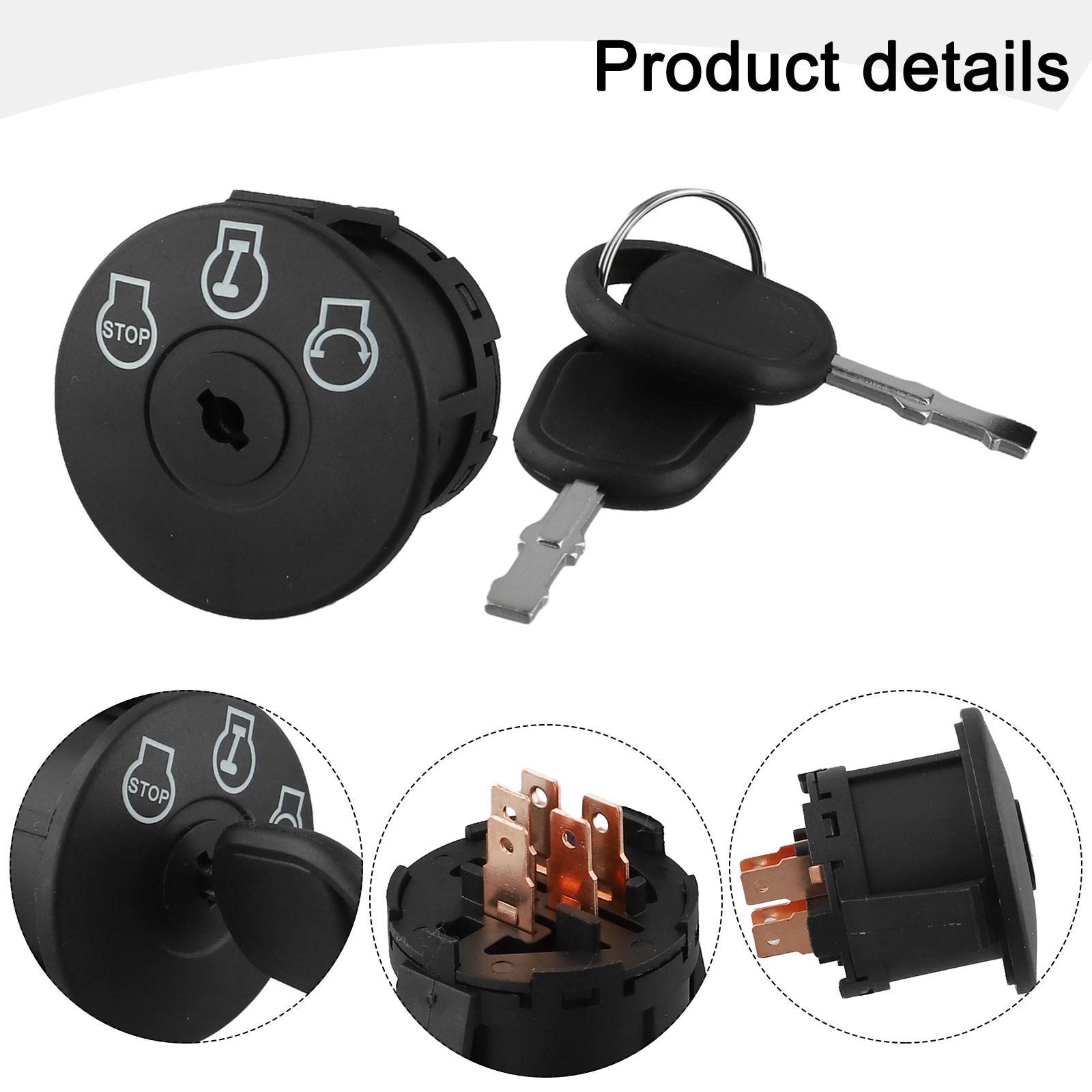 Three Position Ignition Switch with Key Compatible with 925 04228 725 04228 Riding Lawn Mowers Quick Install Design China Mainland