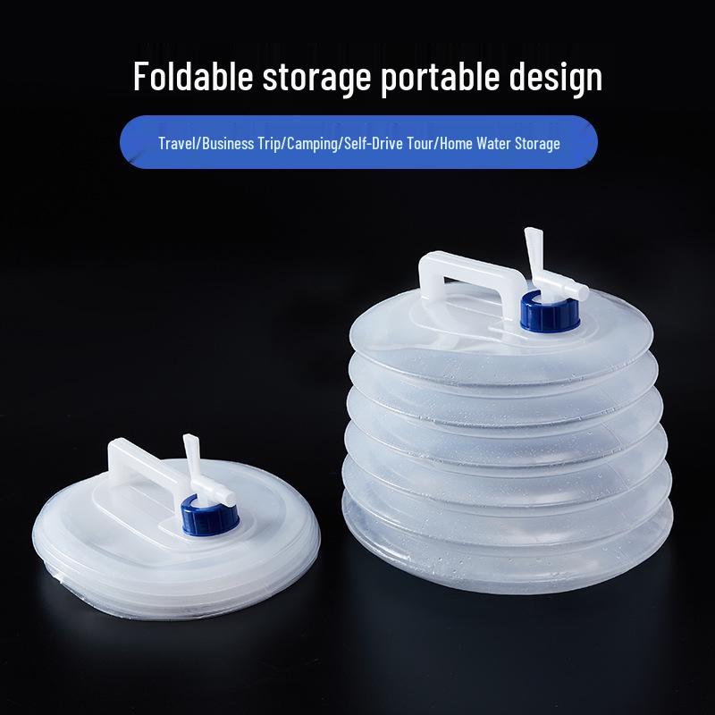 Portable Folding Water Storage Bucket with Faucet for Outdoor and Household Use
