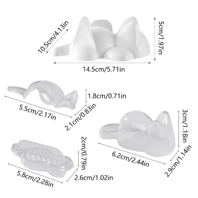Set of 2 Cute Cats Shaped Rice Molds for Fun Meal Preparation Animal Shape Sushi Mould Mashed Potato Baking Supplies