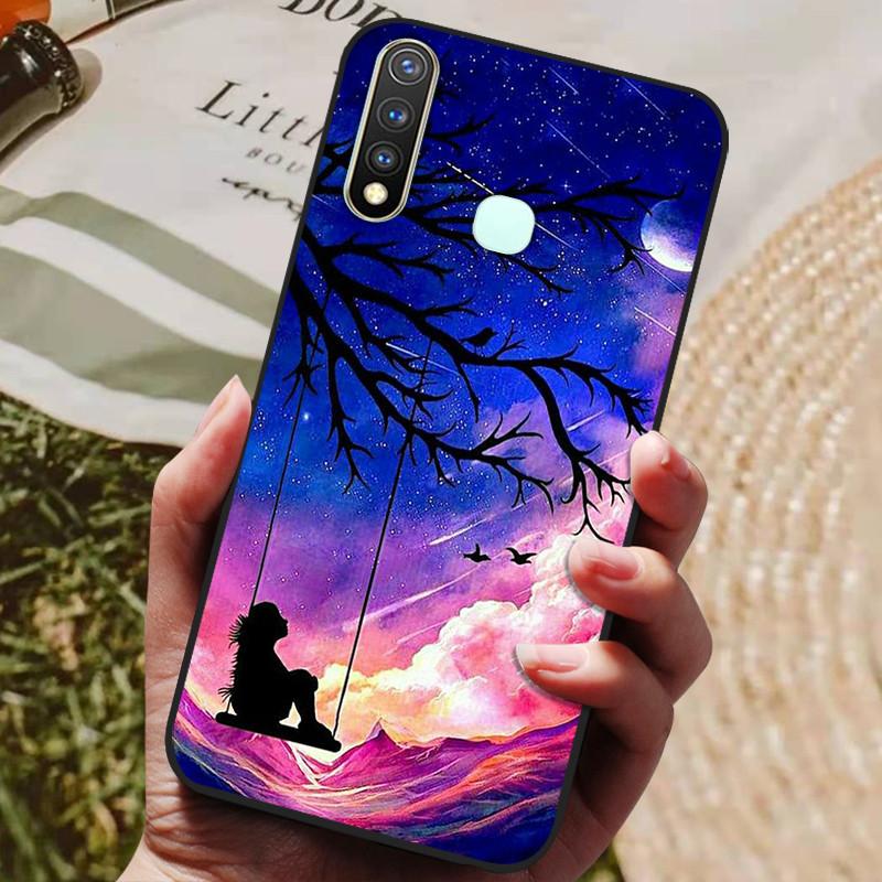For Vivo Y19 Case Silicone Cover For Vivo 1915 Y19 Y 19 Case 6.53'' Soft TPU Silicon Phone Back Protective Bumper Shells Coque