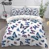 Colorful Butterfly And Floral Duvet Cover Set King Size Butterflies Theme Bedding Set For Kids Girls Comforter Cover Pillowcases