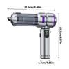 Rechargeable Handheld Vacuum with Up to 17 kPa Suction, 3-Bar Battery Display, and Washable Dust Cup and Filter for Car Debris Cleanup