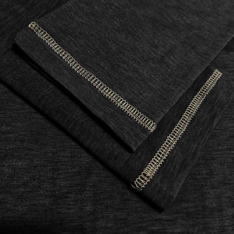 Shoulder Sleeves Men'S Long Sleeved Patchwork T-Shirt Casual Top