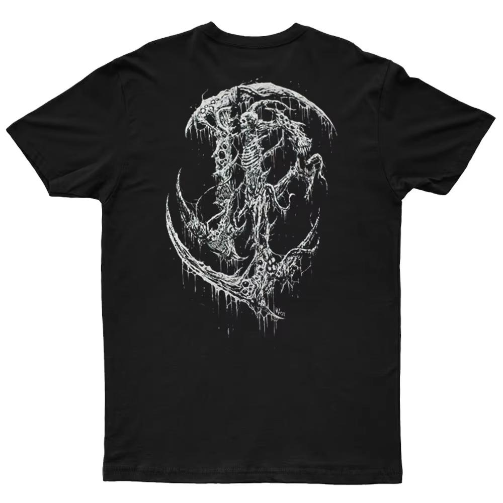 

2025 Новая летняя повседневная футболка с коротким рукавом с принтом, хлопковая, обычного кроя, с круглым вырезом, дышащая, свободная, унисекс, мужская, женская одежда 2XL