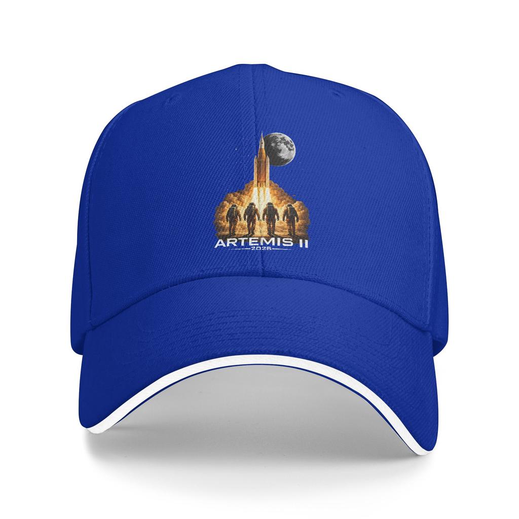 Artemis Launch to The Moon Astronaut Explorer Baseball Cap Retro Men Trucker Hat Breathable Print Outdoor Sports Baseball Caps