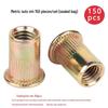 150-Piece Rivet Nut Set: Galvanized, Inch & Metric