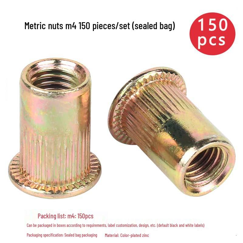 150-Piece Rivet Nut Set: Galvanized, Inch & Metric