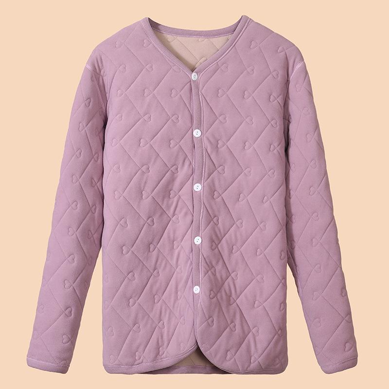 Set de lenjerie termică pentru bărbați: Bumbac super gros, cu trei straturi, cu căptușeală de catifea pentru protecție împotriva frigului de iarnă (600g)