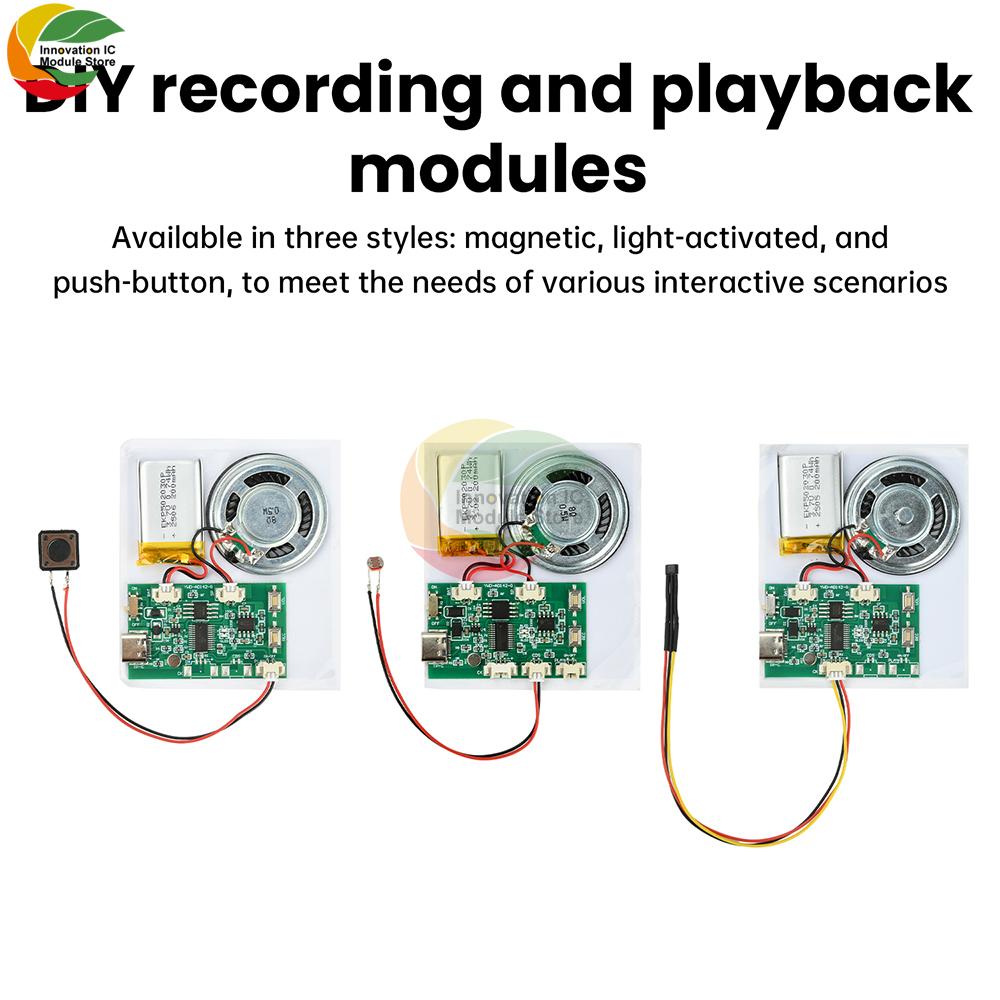 Handmade DIY Recording Module Voice Audio Module For 1D Book And Greeting Card Movement With 8M Capacity Type-c Interface