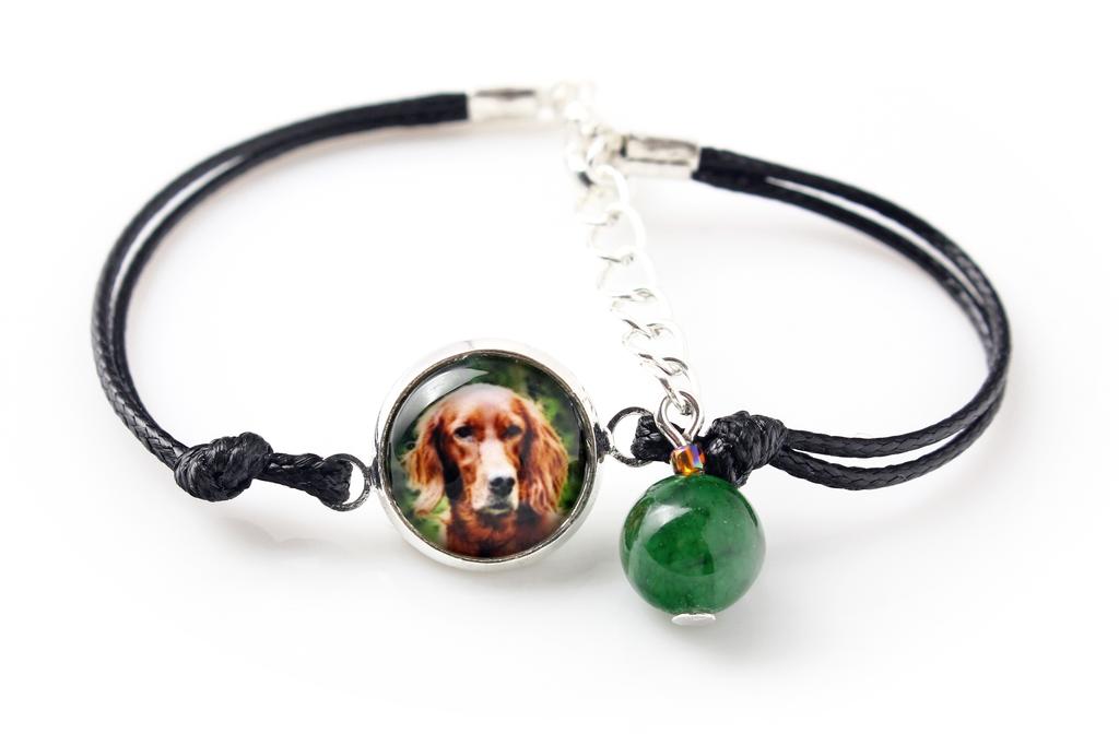 English setter, Lawerack, Laverack - bracelet with your photo handmade, unique jewelry from the Art-Dog brand