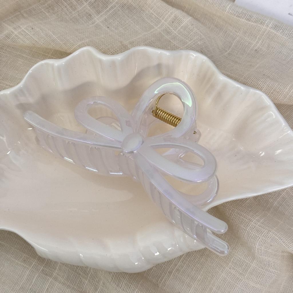 South Korea senior sense mermaid colorful bow large grab clip female back the head spoon plate hair shark ponytail new in