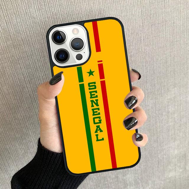 Senegal Flag Phone Case For iPhone 17 Air 16 16e 15 14 plus 11 12 13 Pro max Soft Bumper Shell Cover coque