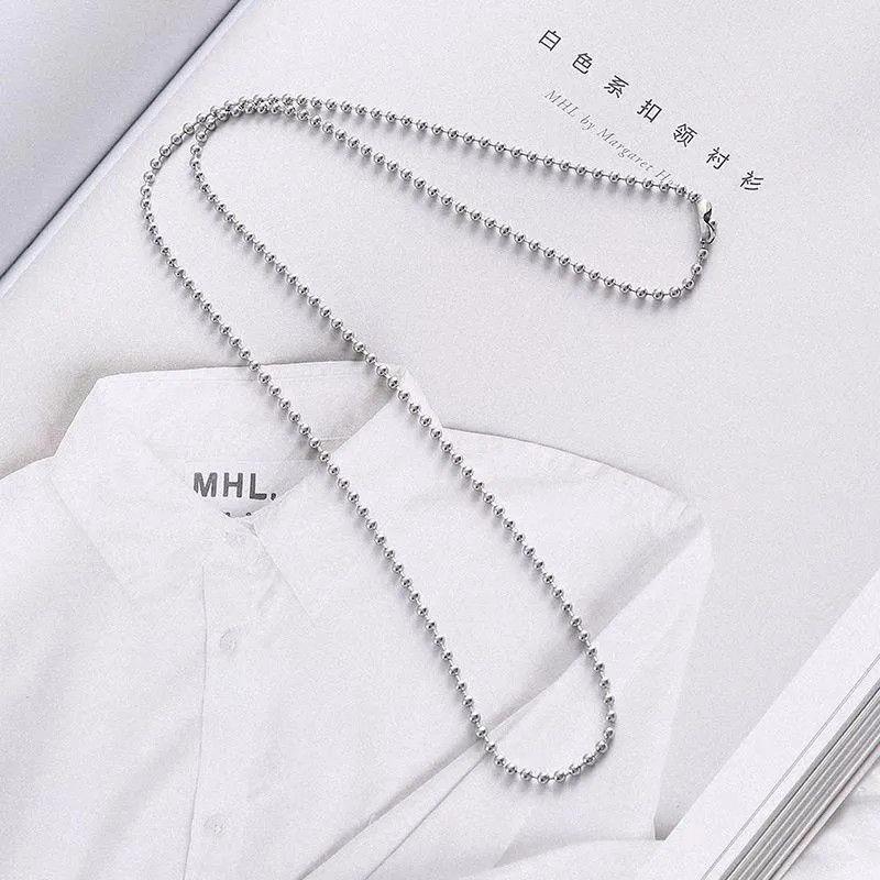 Cold wind cross double stacked necklace, hip hop temperament retro thick chain sweater sweater collarbone chain