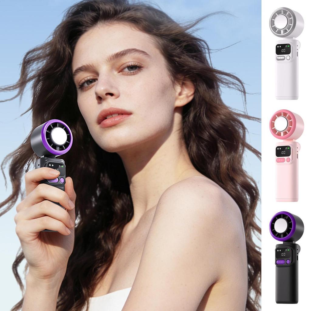Small Fans Portable Foldable Ultra Quiet 5 Speeds Cooling Portable Tabletop Fan For Outdoor Travel Beach Camping Hiking Home