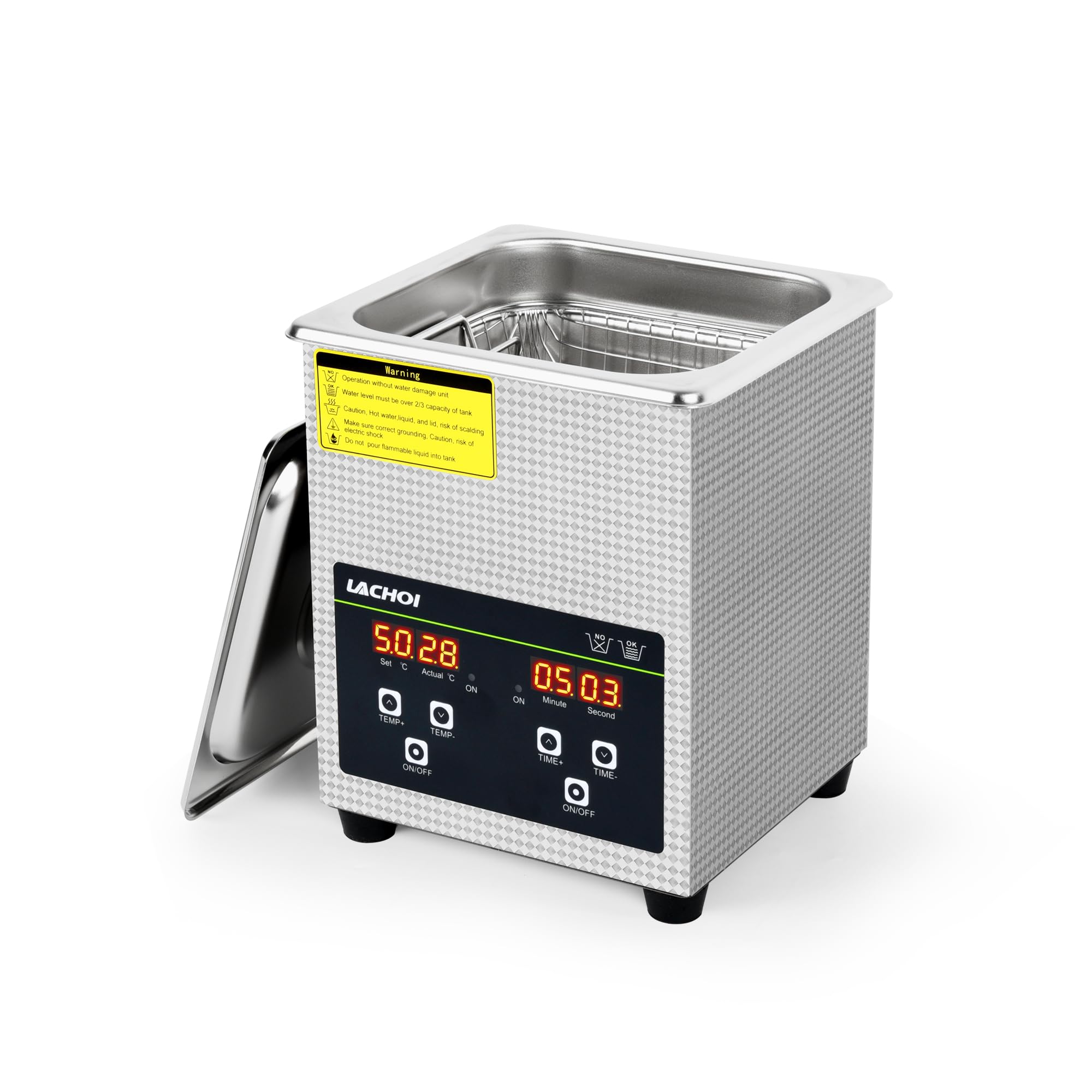 

LACHOI Ультразвуковой PSE 40 кГц Настольный Температура для и Японская Инструкция в Комплекте Ультразвуковой Очиститель, 2 л, Коммерческого Класса, Сертифицированный,