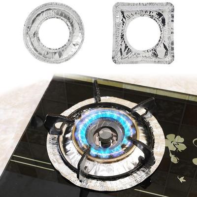 10 sztuk Aluminiowa Folia Odporna na Ciepło Wykładziny do Kuchenki Olejoodporne Wielokrotnego Użytku Podkładki Czyszczące do Pokryw Piekarnika Gazowego Ochraniacze Palników