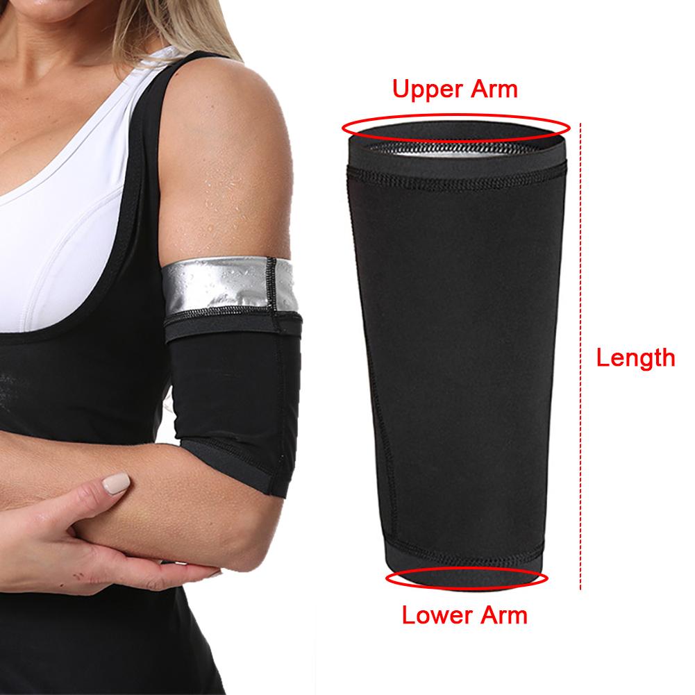 1Pair Arm Shaping Burst Sweat Arm Band Fitness Yoga Exercise Band Slimming Sweat Sauna Sleeve Arm Wrap Protector for Women