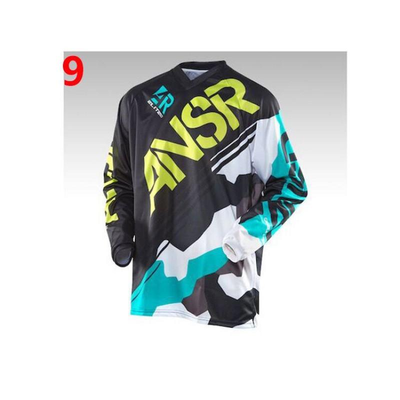 Mens Cycling Jersey Long Sleeve Breathable Motorcycle Off-Road Riding Shirt Sport T-Shirt