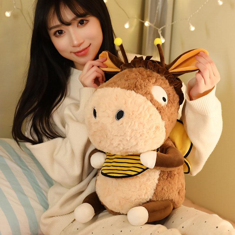 32cm Donkey Plush Stuffed Toy Cute and Cute Cloth Doll Cosbee Donkey Doll Children's Birthday Gift Kawaii Decorative Pillow