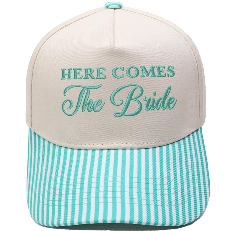 HERE COMES The Bride Embroidery Color Matching Truck Driver Hat Bride Wedding Party Shade Dad Hat