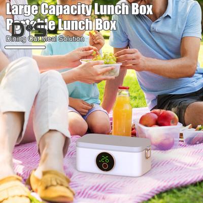 Electric Lunch Box with Indicator Light Large Capacity Food Grade USB Rechargeable Cordless Heated Lunch Box