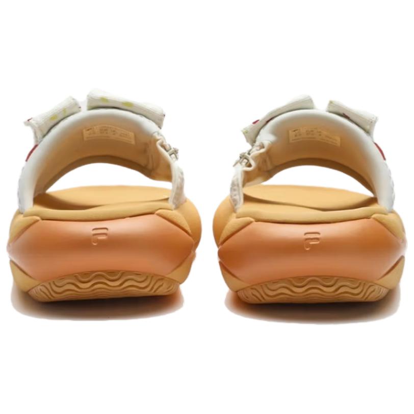 Fila Fusion Zip Up Slipper Fashion Minimalist Slide Sandals Women Slippers White Yellow T12W421507FTG