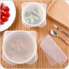 Clear Silicone Reusable Seal Lid Heat Resistant Stretch Wrap For Food Preservation