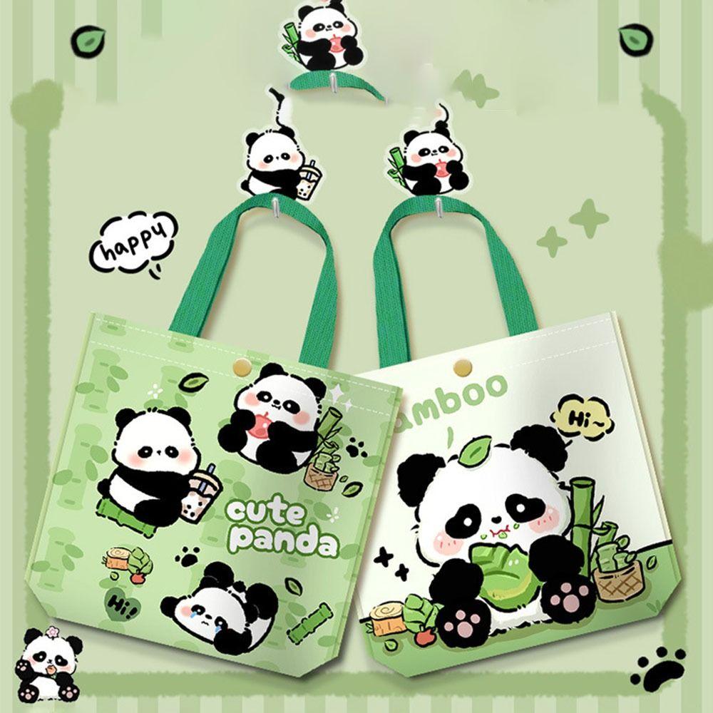 Gifts Portable New Panda Tote Bag Panda Snack Bag Large Capacity Lunch Bags Wrist Bag Coin Bag Work Commuting Handbags