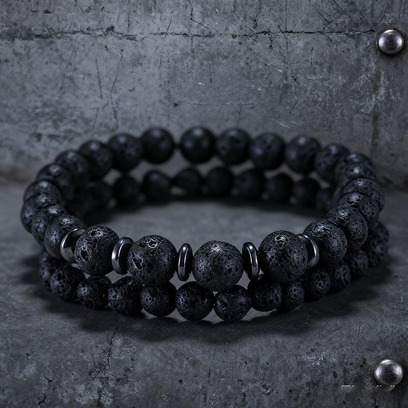 

Noter 5 Colors Men Bracelet Set 2Pcs/Pair Tiger Eyes Howlite Stone Strand Braclet Positive Energy Healing Braslet Pulsera Homme