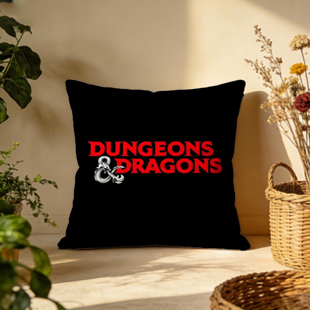 Popular DDungeons  Dragonsied Cushion Cover Versatile DoubleSided Pillow Case Fit for Sofa Bed Car  Daily Decor