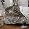 Dinosaur Fossil Display Cozy Blanket Soft Warm Cozy Perfect for Sofa Couch Office Bed Picnics for All Occasions Modern Style Unique Accessory Y3