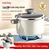 7L Enamel Ceramic Pressure Cooker: Universal Stew & Soup Pot for Induction & Gas