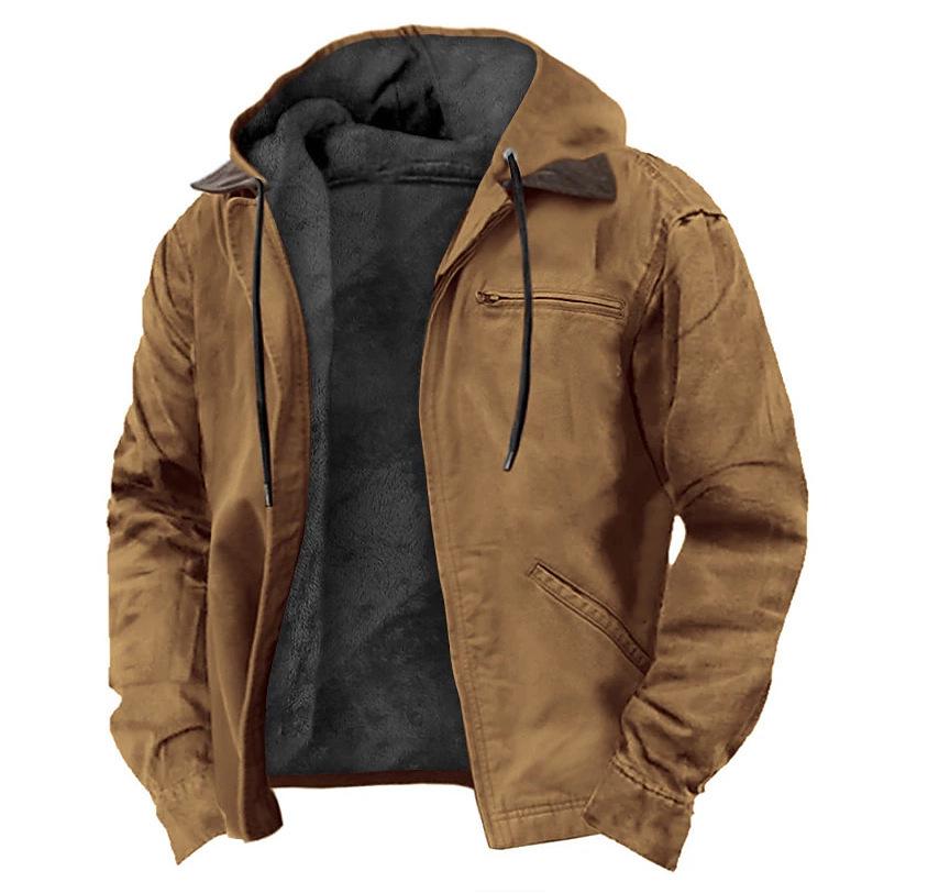 3D Mehrfarbig Digitaldruck Kapuzenpullover mit Braunem Futter - Baumwolljacke für Europa und Amerika