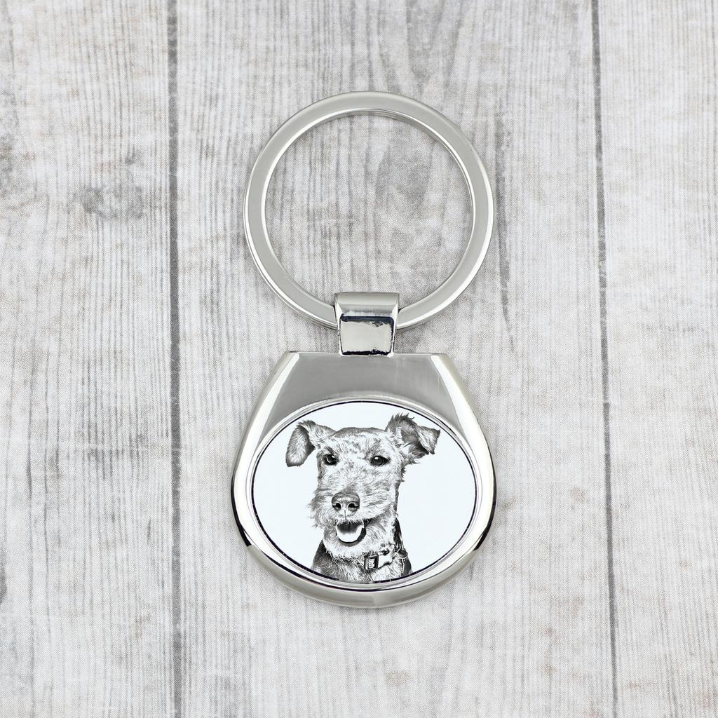 Welsh Terrier, Welshie, Daeargi Cymreig - Keychain with a Dog, Keychain with a Print, Personalized Pendant from the Art-Dog Brand