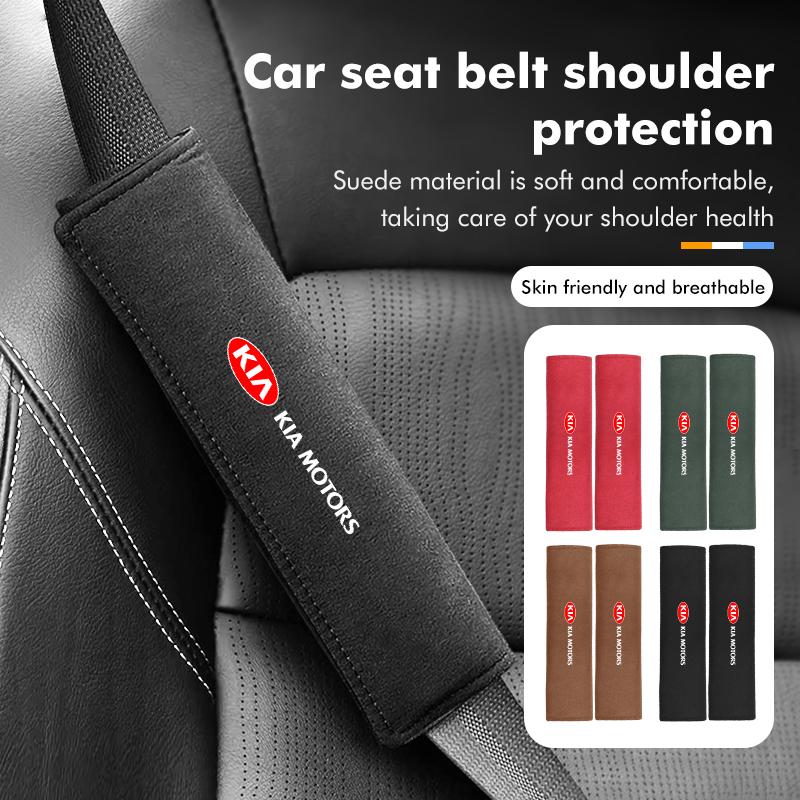 For KIA 1/2Pcs Car Seat Belt Covers Safety Belt Shoulder Protection Interior Accessories Spectra Sedona Cadenza Proceed Sephia